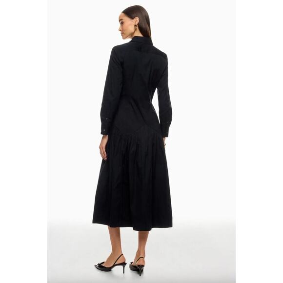 Polo Ralph Lauren Black Long Sleeve Day Dress Sz 6 - Picture 2 of 6